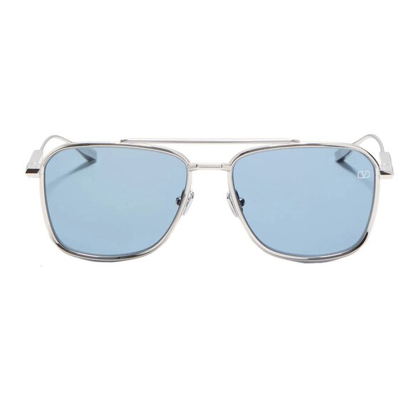 NEW VALENTINO SUNGLASSES SILVER BLUE UNISEX EYEWEAR  display picture 3